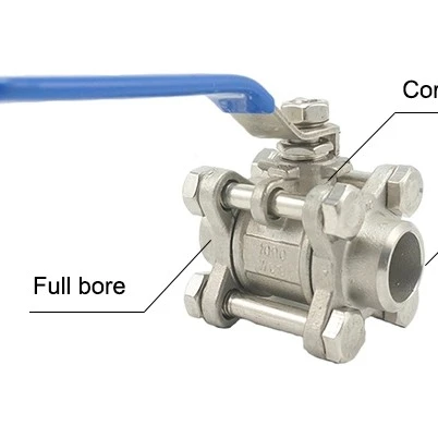 Шаровой кран из нержавеющей стали SS316 3PC для стыковой