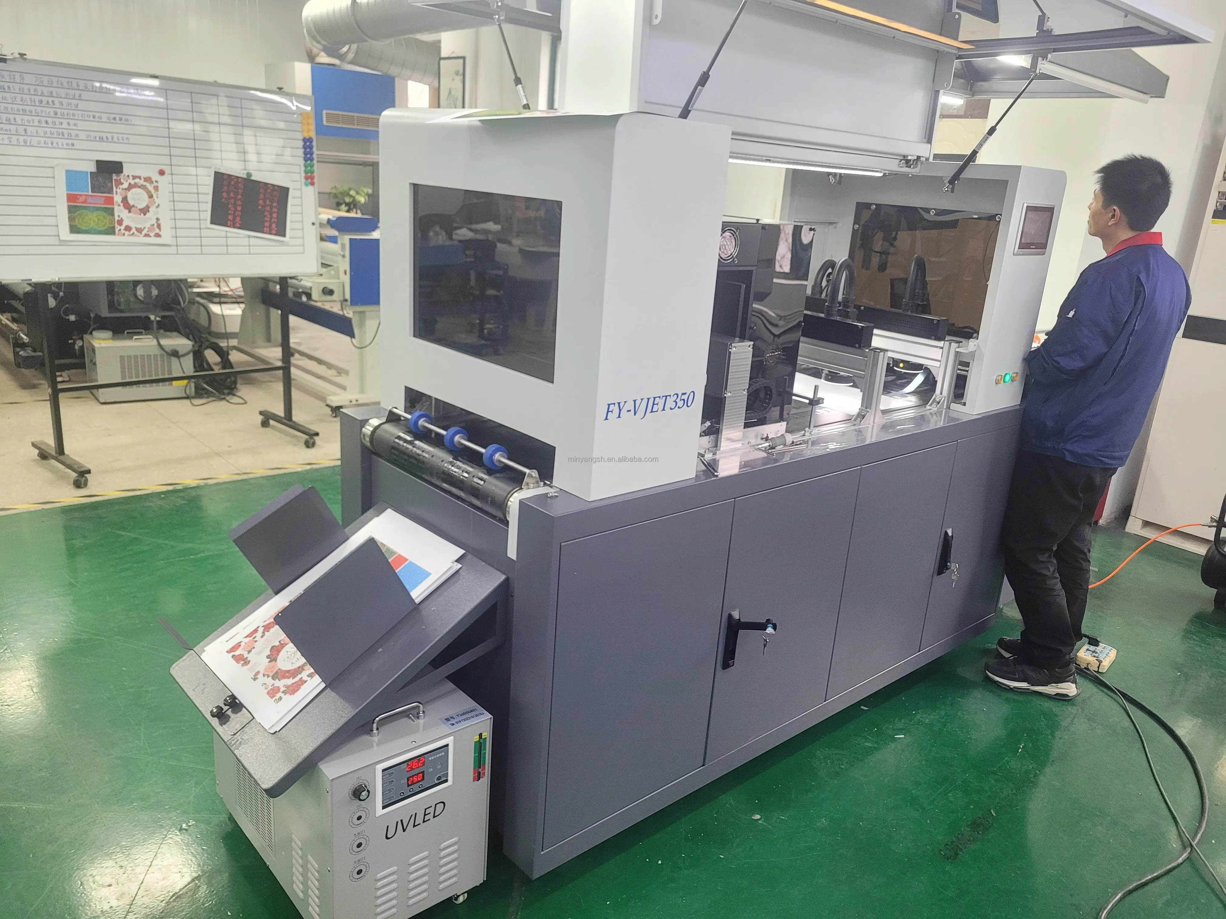 INFINITI FY-VJET350 2023 single pass coated paper business card carton package printing UV varnish printer
