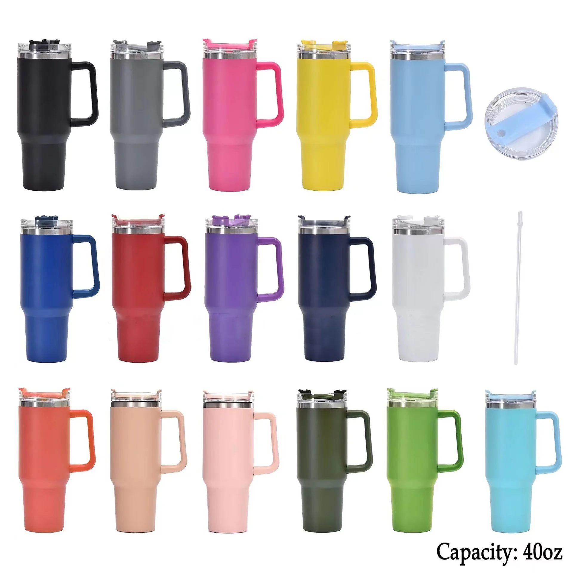 Custom 40oz Tumbler with Handle Insulated Stainless Steel STY Tumbler Cup 40oz Tumbler with Handle