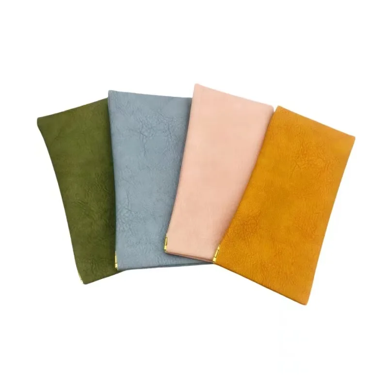 Popular design microfiber glasses pouch high density PU drawstring top soft glasses pouch eyeglasses storage bag waterproof bag