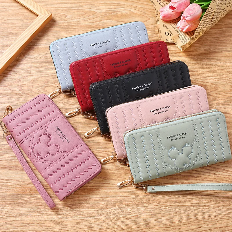 Wholesale Large Capacity PU Zip Around Long Wallets for women