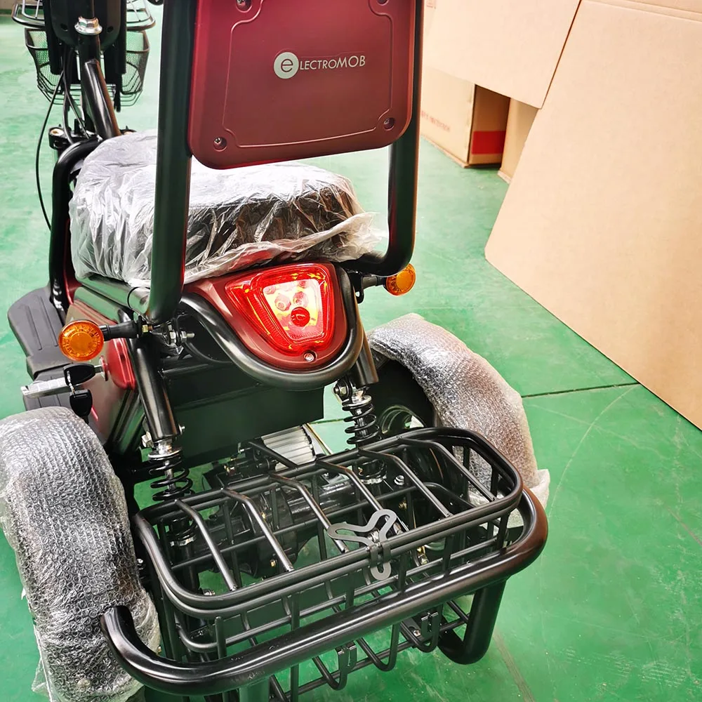 Electric tricycle 650W 500W 350W differiential motor 3 wheel trike CE for adult passenger