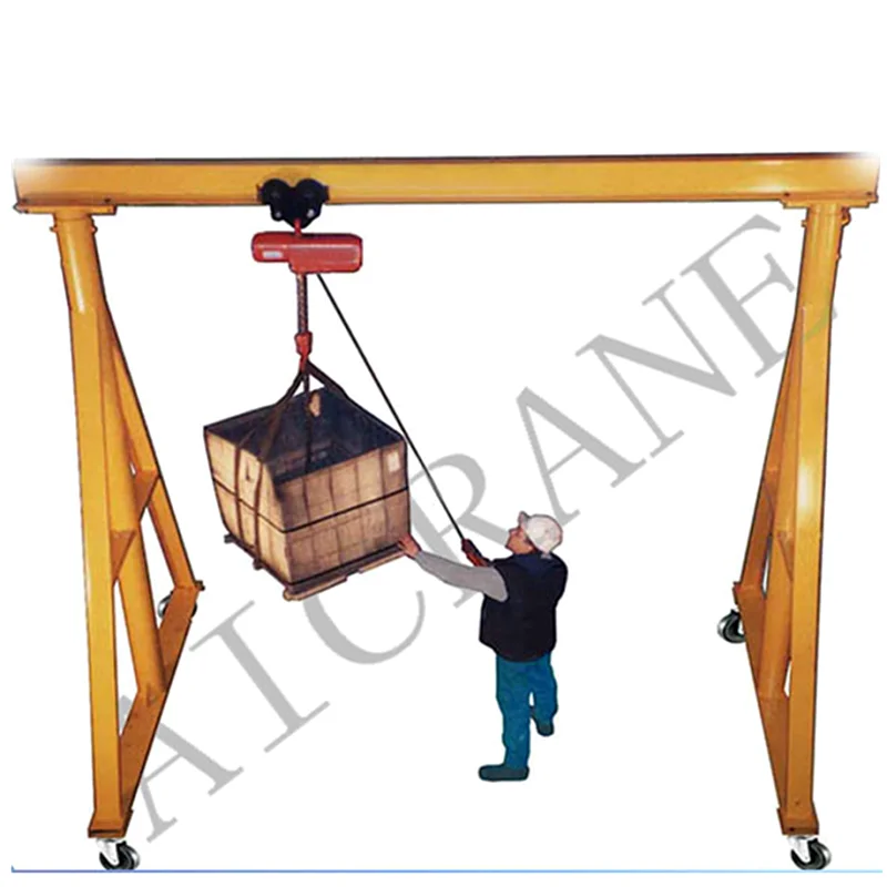 OEM 1 тонна 2 тонны 5 подъемная нагрузка Электрический мобильный небольшой портативный козловой кран с подъемником