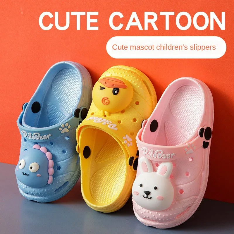 
Children Cartoon Shoes Summer Clogs Children Beach Sandals Kids Boys Girls Soft Non Slip Outdoor Toddler Slippers 