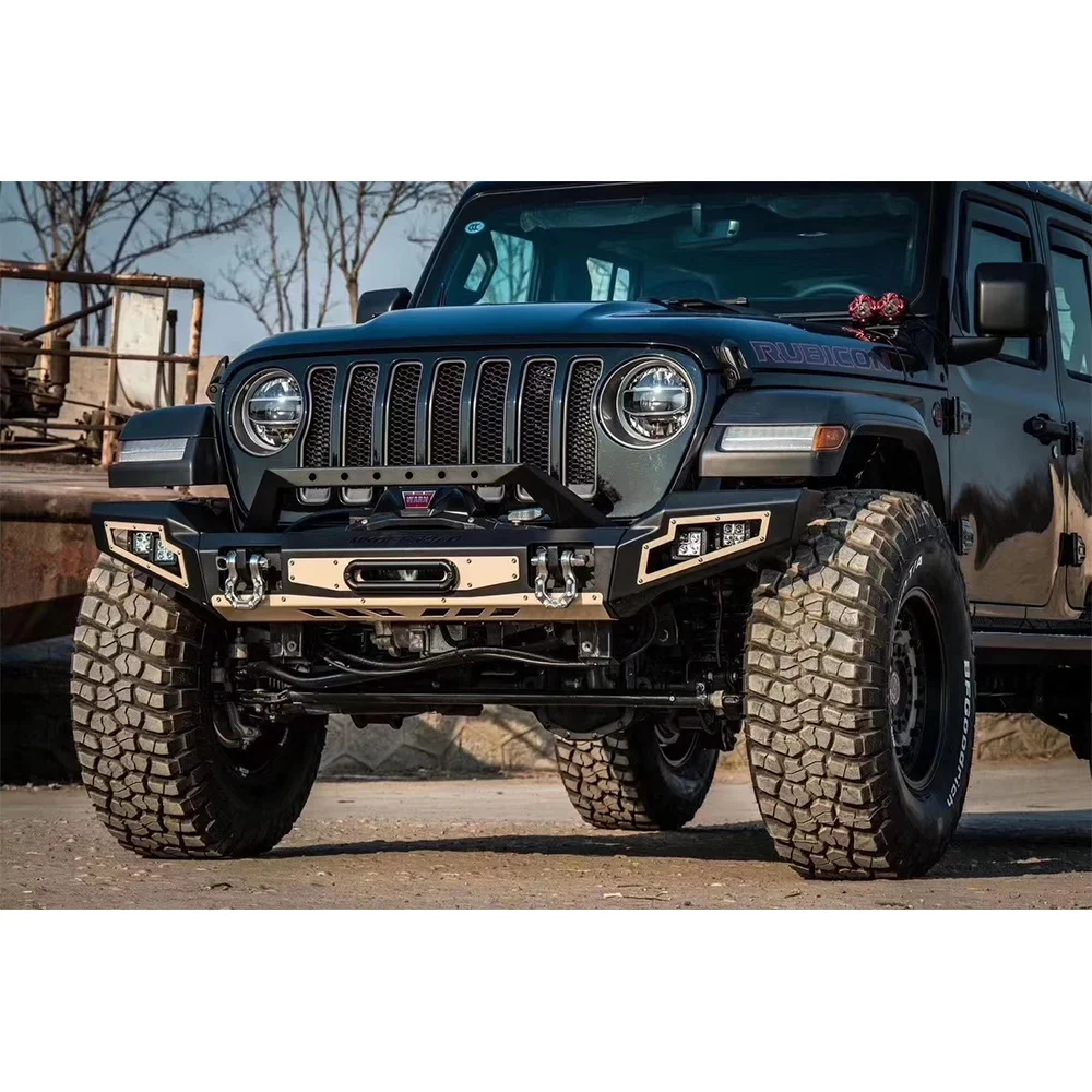 2018 Black Powder-Coated Car Offroad 4x4 Auto Accessories front bumper for Jeep Wrangler JL
