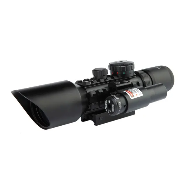 
Shock Proof 3-10 x Magnification red /green illumination optics rifle scope with red laser/ riflescopes hunting 