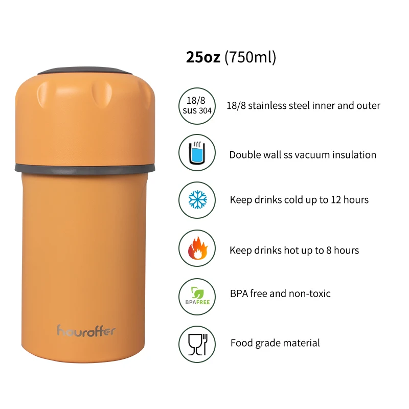 Houroffer Eco-friendly can cooler 304 Food Grade Double Wall Stainless Steel Vacuum Insulated Soda Beer Can Cooler Wine cooler