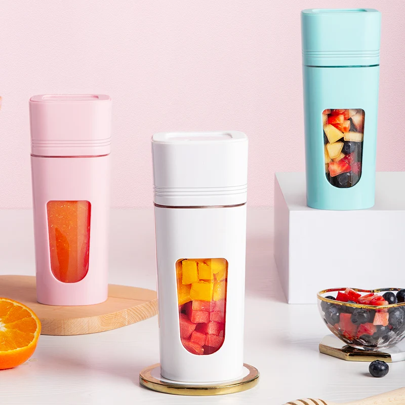 350ML High Quality BPA-Free Mini Home smoothie fruit juice TRITAN 4 Blades LOW NOISE Usb Rechargeable portable Juicer