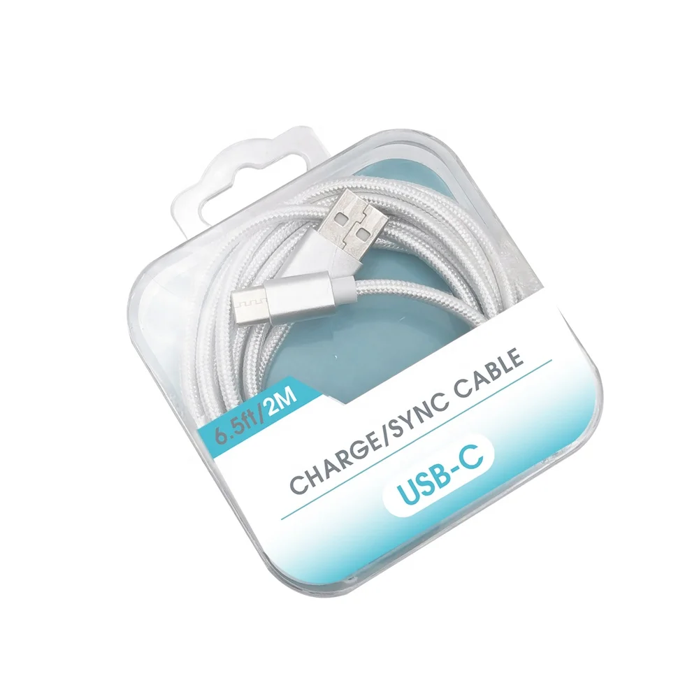 1 Sample is Ok 2M USB Cable Nylon Braided 6Ft Micro USB Cord Type C Fast Charging Usb Data Cable For Iphone Cable
