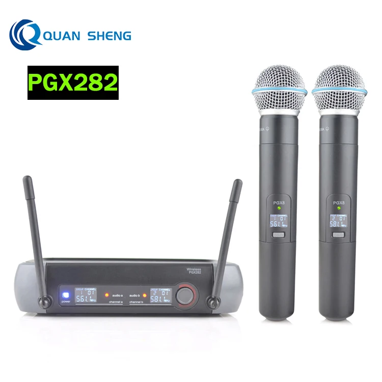 PGX282 PGX8 Professional Stage Microphone UHF Dual Microfon Dual Fixed Frequency Wireless Microphone System PGX282/BETA58A