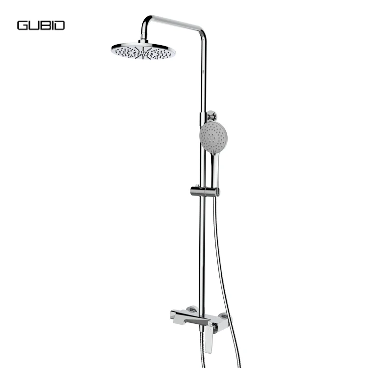 Matte Black Wall Mounted Bathroom Shower Set Granite Shower Head System Mixer Luxury Brass Rainfall Faucet