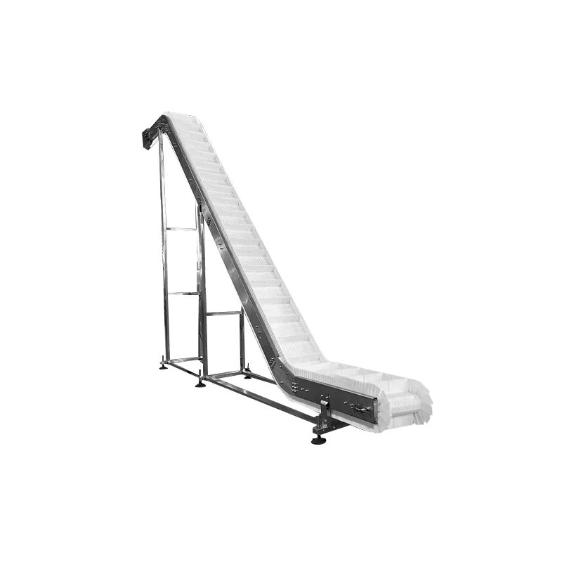 LHJ High Quality Portable Elevator Z Type Plastic Modular Belt Conveyor Stainless Steel Frame Inclined Conveyor System