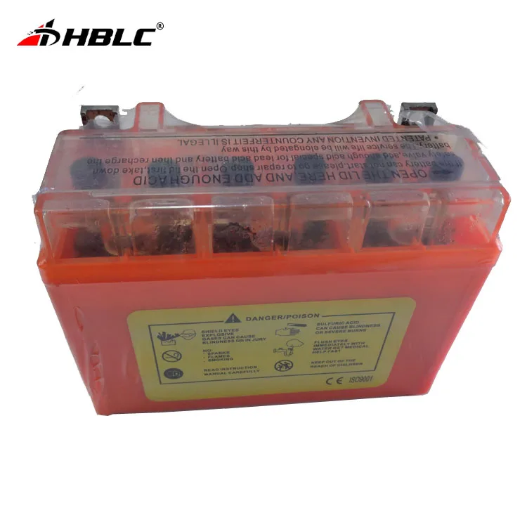 12N6.5-BS 12N6-BS оранжевая батарея для мотоцикла без обслуживания