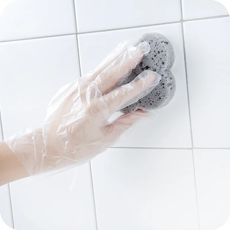 
Clear and Blue HDPE Disposable Plastic PE Glove 