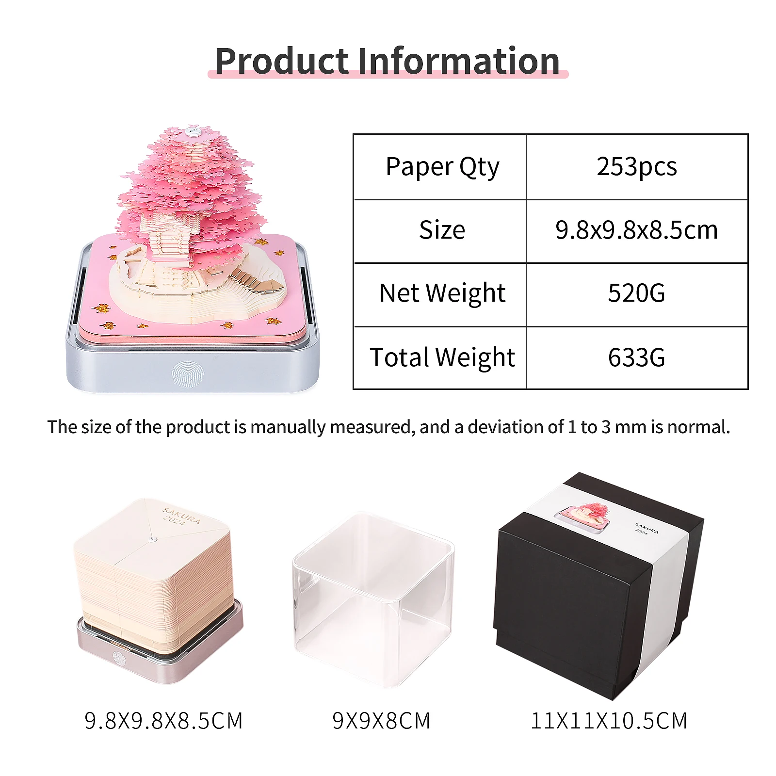 Hot Selling Gift Idea Treehouse Shape Stationery Custom Oem Odm Logo Printed Sticky Note Luxury Memo Pad