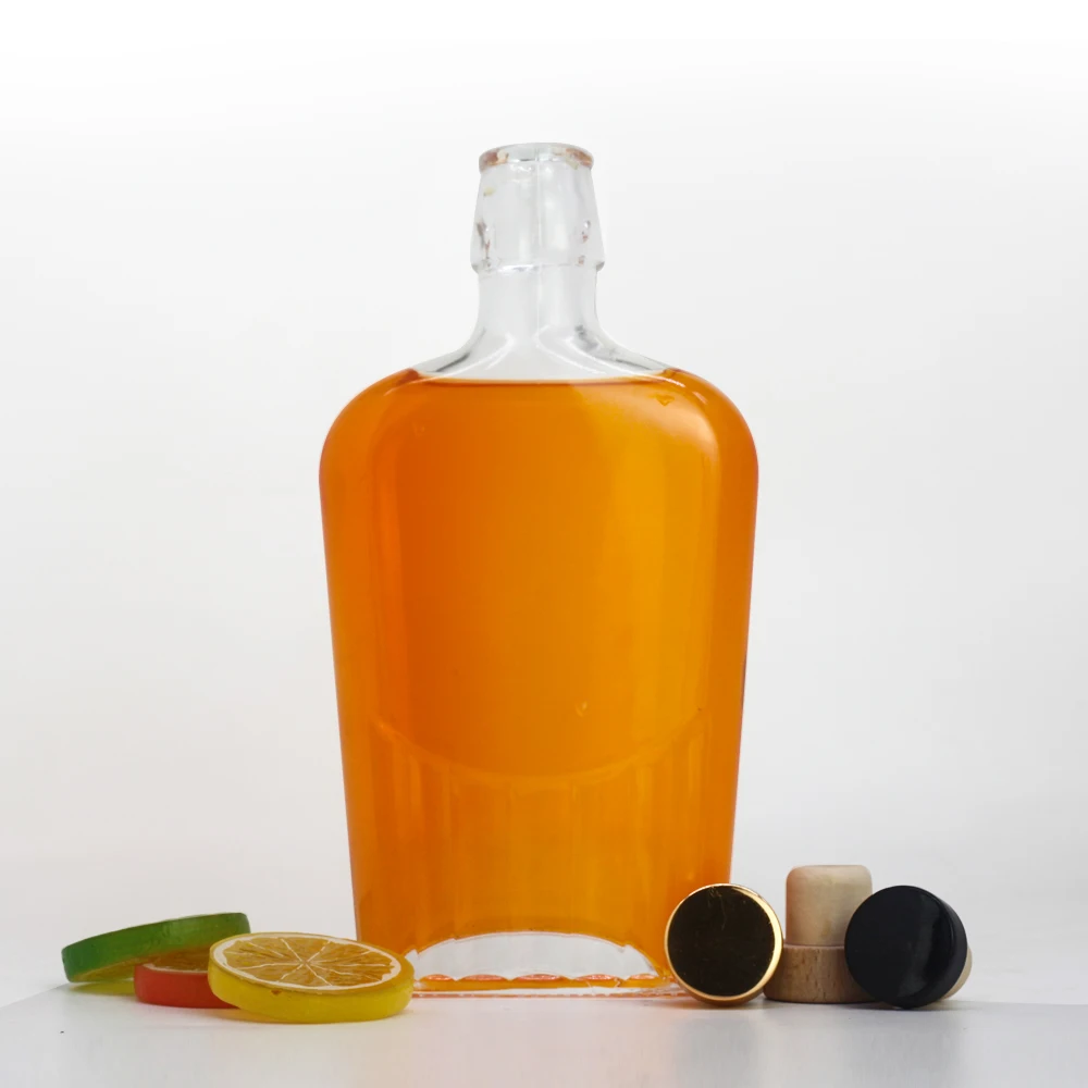 Best hot selling  Whiskey Decanter Vodka Bottle wholesale bourbon whiskey glass bottle