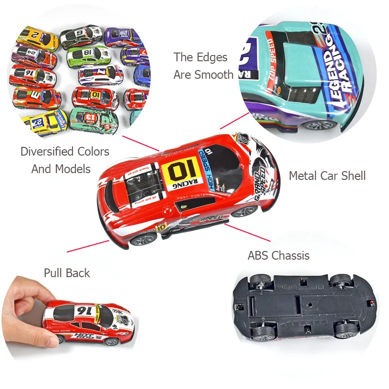Wholesale Kids Die Cast Race Cars Vehicles 1 87 Alloy Metal Mini Model Pull Back Car Diecast Toys