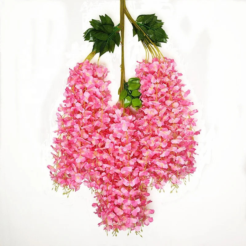 
V1001 High Quality Artificial Flower Wisteria And Artificial Plastic Cane Can Used For Home Decoration 