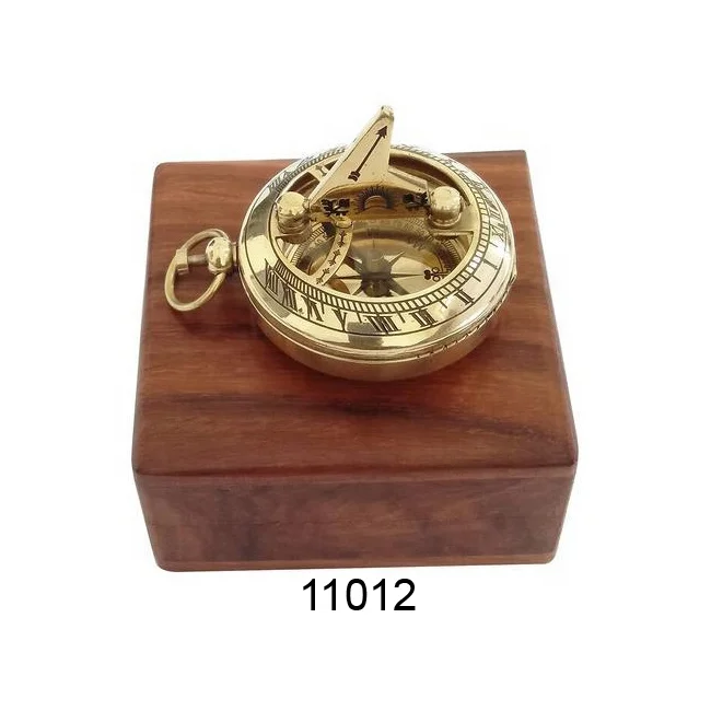 Морской Компас с крышкой и цепью в деревянной коробке для продажи