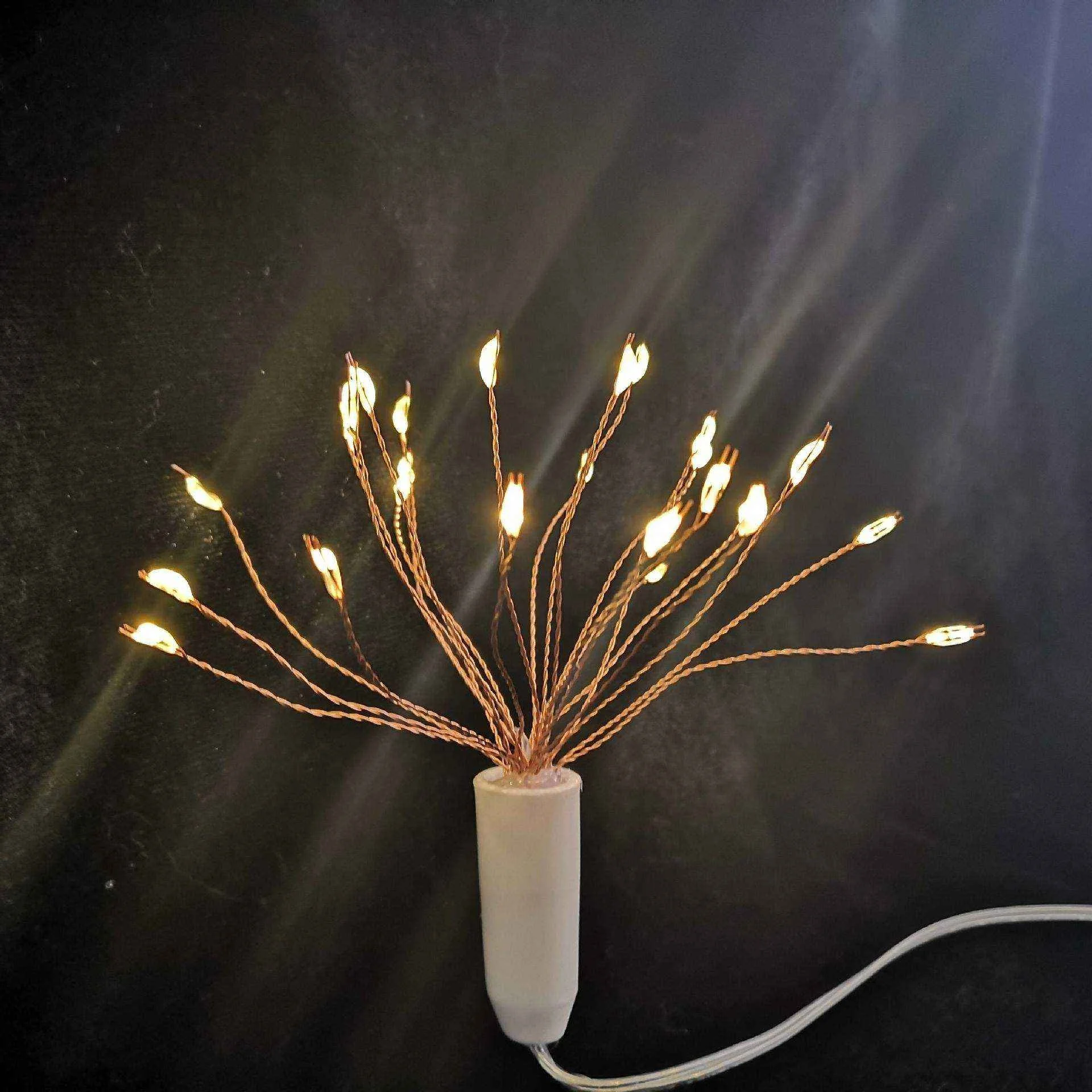 Cross-Border New Products Hot Sale Holiday Lighting Beautiful Led Cooper Wire Firework Light