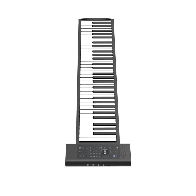 61 Keys Flexible Piano Roll Up Soft Electronic Foldable Keyboard Synthesizer With MIDI Out easy to carry away