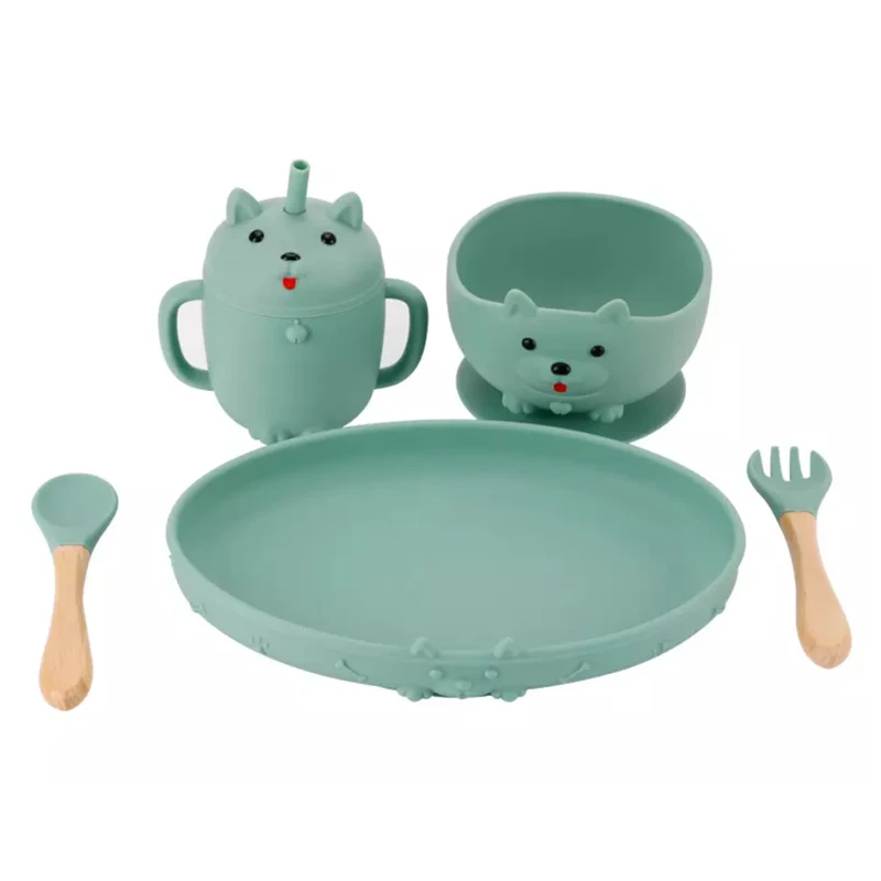 5 шт./набор, силиконовая посуда для кормления младенцев