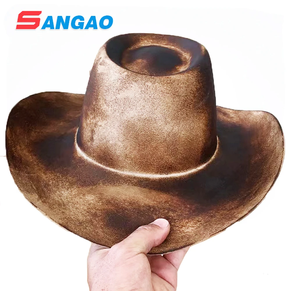 customized wool homburg cowboy hat felt new fashion fedora