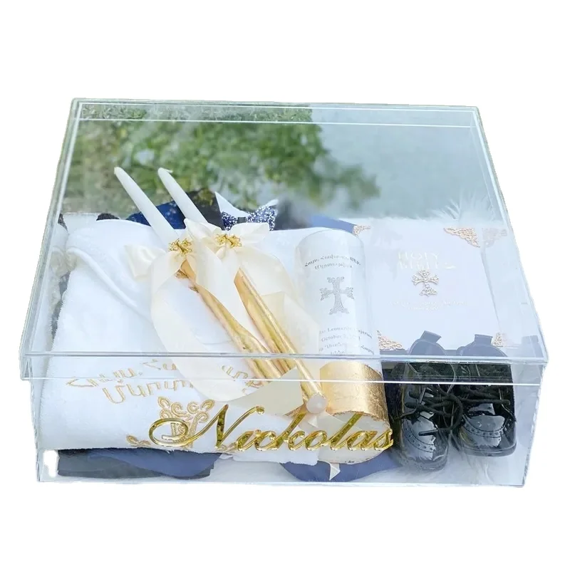 Custom Acrylic Gift Box With Lid/acrylic Clear Gift Box/plexiglass Gift Box