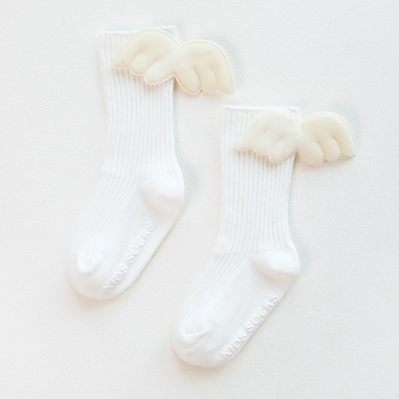 New Arrival Anti Slip Toddler Socks Wholesale Fancy 3D Angel Wings Baby Socks For Children