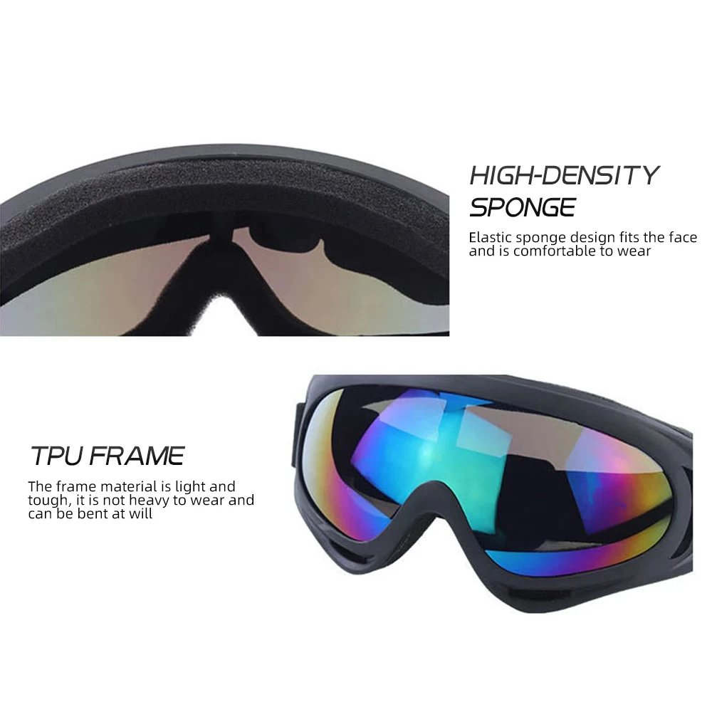 Motorcycle Glasses Anti Glare Bike Motocross Sunglasses Sports Ski Goggles Windproof Dustproof UV Protective Gears Accessories