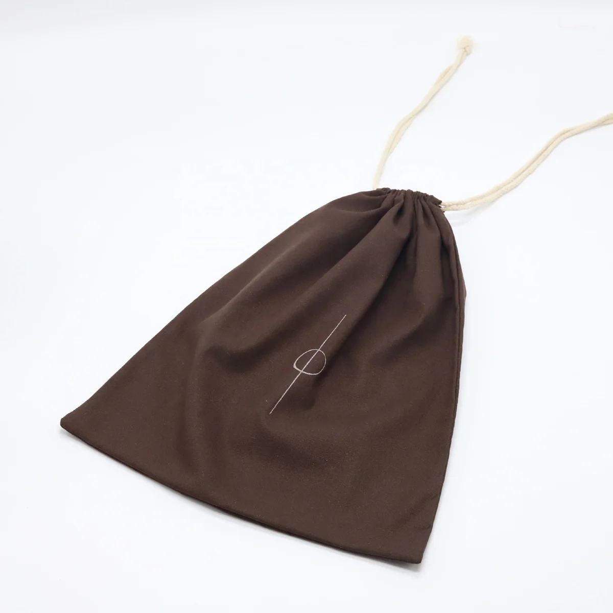 Wholesale Brown Beige Cotton Linen Drawstring Gift Packaging Bag Large Cotton Muslin Dust Cloth Pouch