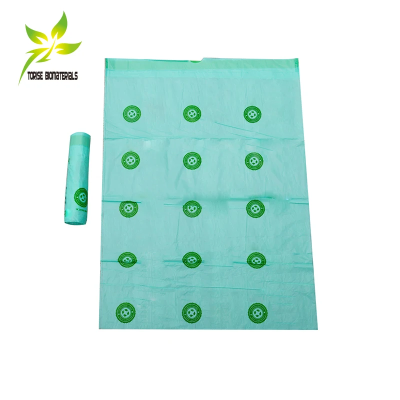 Biodegradable Rubbish Large Compostable Blue Biodegradable Heavy Duty Roll Bags 13 33 45 95 Gallon Plastic Trash Garbage Bag