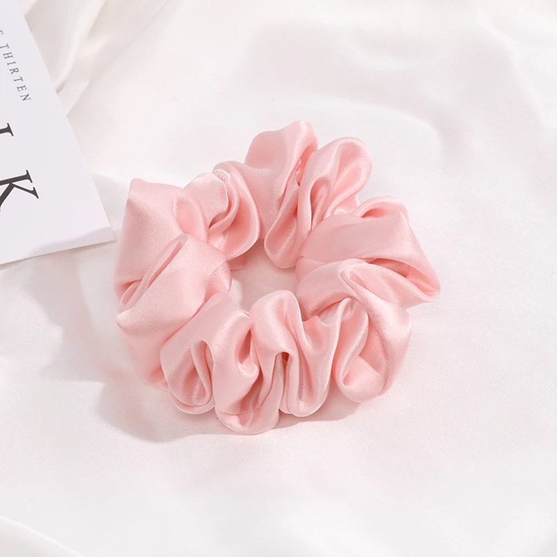 22mm 100% Real Mulberry Silk Skinny Soft Hair Ties Highest Quality Silk 6A TOP  Accessaries Silk Scrunchies