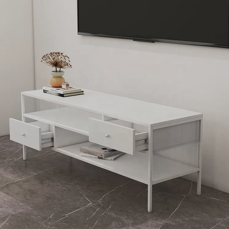 Modern Simple Design Wooden TV Cabinet Extendable Storage Organiser for Living Room Bedroom