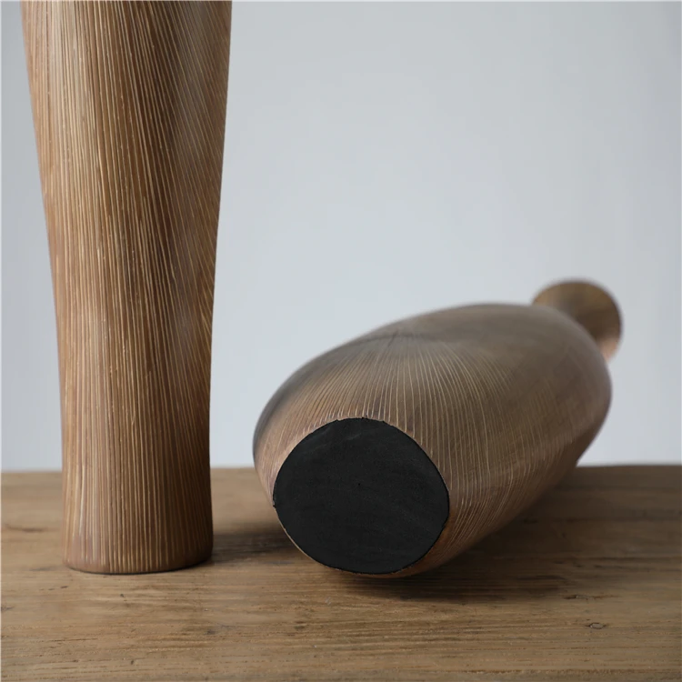 Wholesale home decoration vintage unique handmade table tall floor resin vase