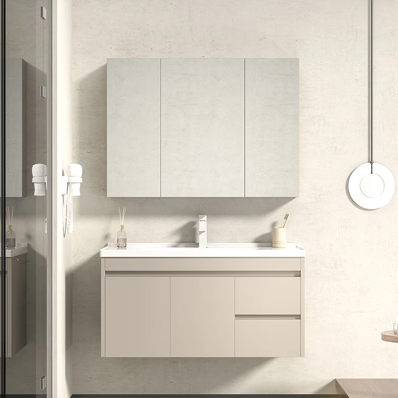 custom family bathroom vanity cabinet with led mirror modern