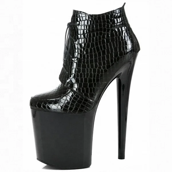 18cm /20cm ultra-high heels, thin heels and sky-high sexy stage shoes, fun low leg ankle boots