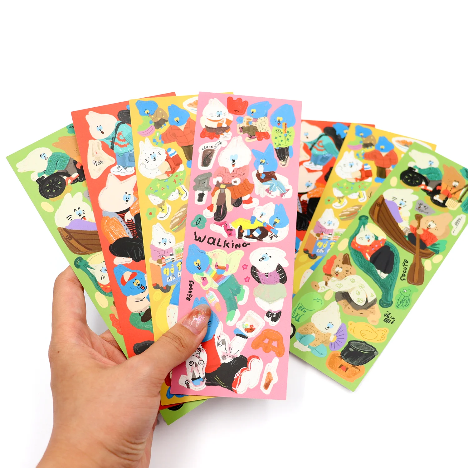Kawaii Anime Waterproof Stationery Glitter Sticker Design Kawaii Scrapbook Sticker