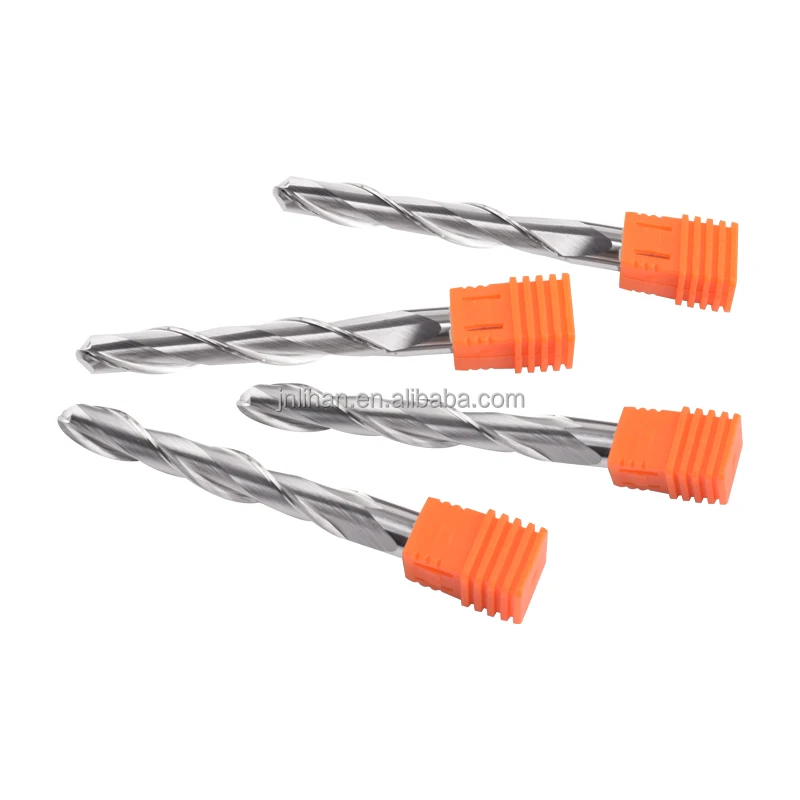 Cnc Router Bits 2 Flutes Solid Carbide Cnc Milling Cutter 2 Flutes Spiral Flat End Mills For Wood