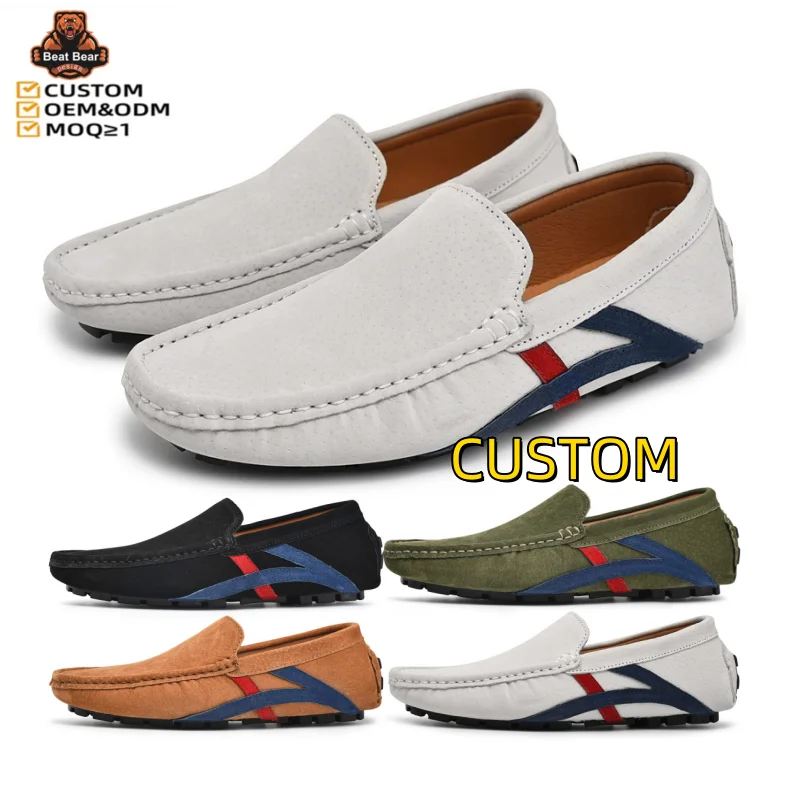 New style wholesale cheap comfortable slip on moccasins shoes men dress office walking casual suede loafers car driving shoes