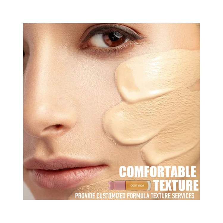 Wholesale Waterproof Sunscreen Liquid Foundation Lovely Shape for Female Full Coverage Concealer for Light Fair Skin Face