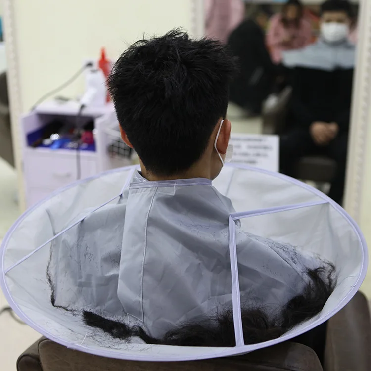 Adult Child Universal Hair Cutting Apron Bib Waterproof Foldable Cleaning Hair Salon Cape for Men Shaving Beard