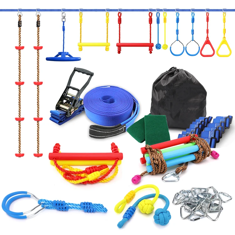 kids backyard ninja warrior obstacle course line safe single kits obstacle course for kids