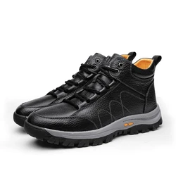 Snow Boots Hiking Boots Genuine Leather Shoes Climbing Boot Anti Slip Outdoor 2021 Hot Selling Mid-top Thermal Winter Waterproof