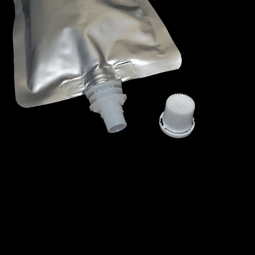 100ml 200ml 500ml spouted bag laundry detergent liquid silver aluminum foil plastic spout pe bags