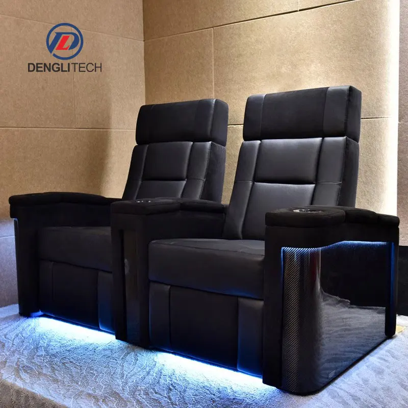 Modern Luxury Power Recliner Home Theater Sofa Set Furniture Living Room Leather Movie Chair Sectional Home Cinema Sofa 3 2 1