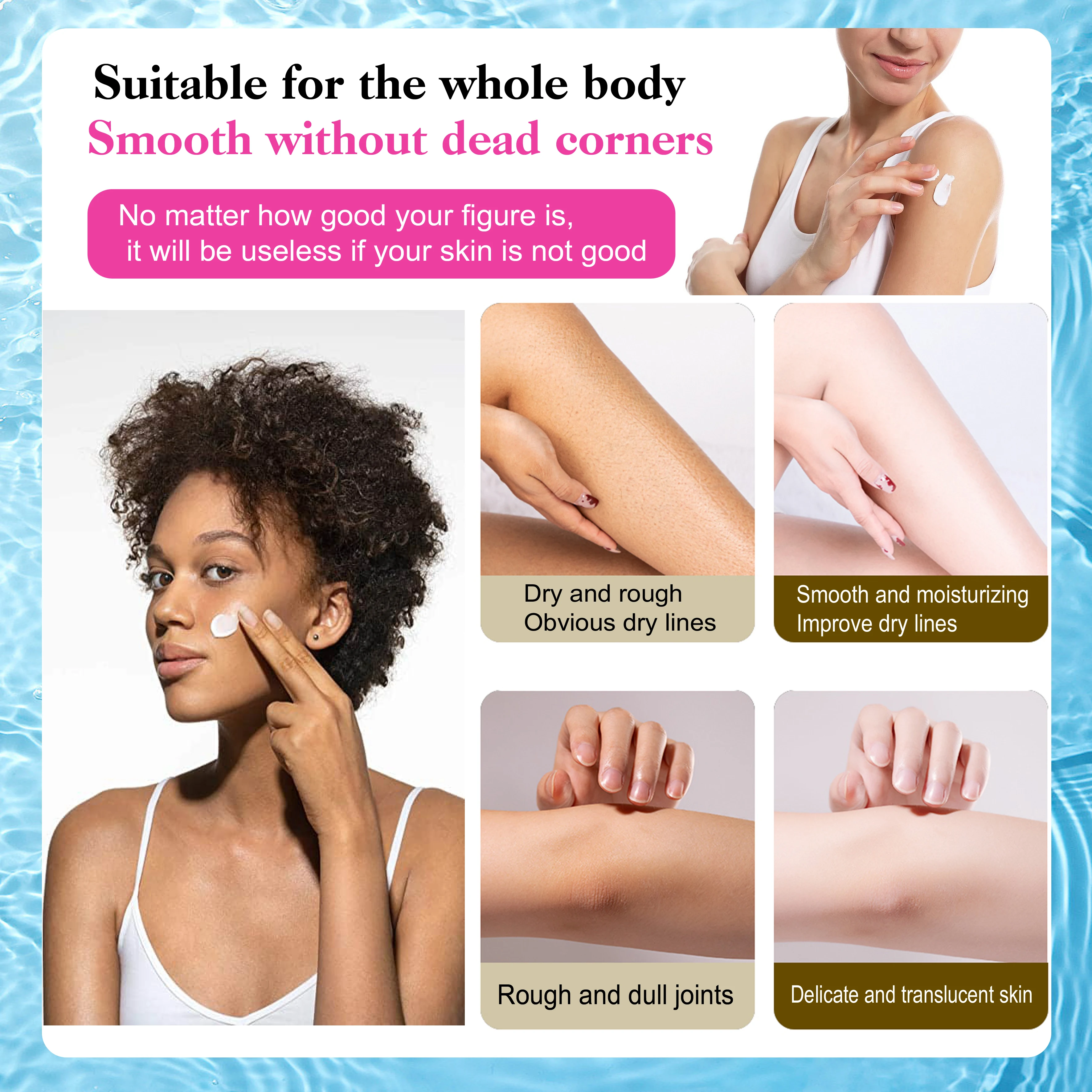 ROUSHUN Body Lotion Brightening Nourishing Smoothing Triple Whitening Body Lotion