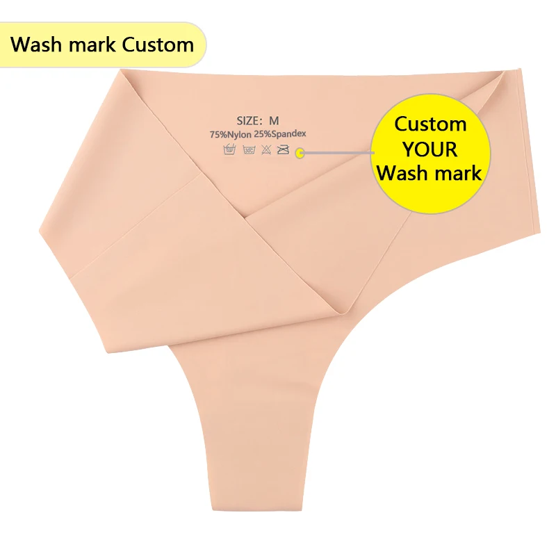 Wholesale New Style Underwear Basic Cotton Xs Seamless Adhesive Paintes Wasted Thongs Women Ribbed High Waist Thong Panties