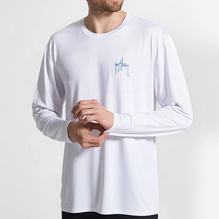 Мужская футболка с длинным рукавом на открытом воздухе сублимации футболка на заказ для рыбалки, футболка