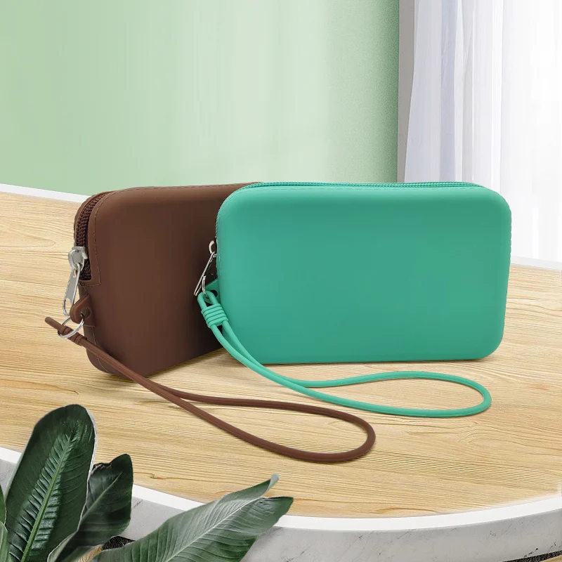 Silicone Coin Purse 2024 new Waterproof Silicone Cosmetic bags large capacity storage bag rope toiletry bag